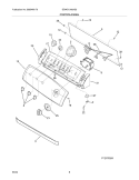 CONTROL / PANEL Diagram and Parts List for SGWS1349AS0  Frigidaire Washer