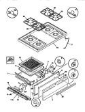 TOP / DRAWER Diagram and Parts List for TGF330WCDA  Tappan Range