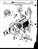 TUB AND COMPONENT PARTS Diagram and Parts List for 46-2707-23-00  Tappan Washer