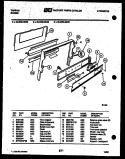 BACKGUARD Diagram and Parts List for 30-2238-23-06  Tappan Range