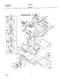 BURNER Diagram and Parts List for FGFS68CJBA  Frigidaire Range