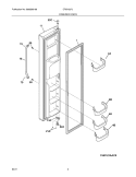 FREEZER DOOR Diagram and Parts List for CRSH237LW2  Frigidaire Refrigerator