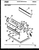 CONSOLE AND CONTROL PARTS Diagram and Parts List for DECSFL4  Frigidaire Dryer