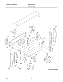 BACKGUARD Diagram and Parts List for MRMF2200KM2  Electrolux Range