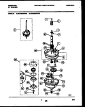 TRANSMISSION PARTS Diagram and Parts List for WA3900AWW2  Frigidaire Washer