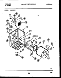 CABINET AND COMPONENT PARTS Diagram and Parts List for DG5520RW2  Frigidaire Dryer