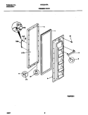 FREEZER DOOR Diagram and Parts List for MRS20HRAD7  Frigidaire Refrigerator