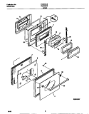 DOOR Diagram and Parts List for FEB556CBT2  Frigidaire Wall Oven