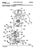 WASHER, TUB, HOSES, MOTOR Diagram and Parts List for FLXE52RBT0  Frigidaire Washer Dryer Combo
