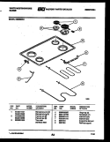 COOKTOP AND BROILER PARTS Diagram and Parts List for KS860NKW2  Frigidaire Range