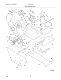 MOTOR/BLOWER/BELT Diagram and Parts List for CLCG900FW2  Crosley Washer Dryer Combo