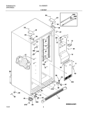 CABINET Diagram and Parts List for GLHS269ZCW2  Frigidaire Refrigerator