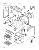 BODY Diagram and Parts List for FGF366AUA  Frigidaire Range