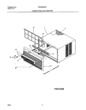 CABINET FRONT AND WRAPPER Diagram and Parts List for WAS250K2A2  Frigidaire Air Conditioner