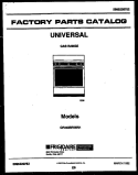 COVER Diagram and Parts List for CP240SP2W1  Frigidaire Range