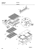 SHELVES Diagram and Parts List for FRT18C2JZ1  Frigidaire Refrigerator