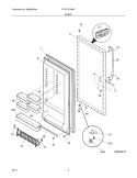 DOOR Diagram and Parts List for FFH17F7HWF  Frigidaire Freezer