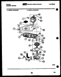 WASHER DRIVE SYSTEM AND PUMP Diagram and Parts List for 44-2408-00-01  Tappan Washer