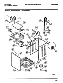 WASHER - CABINET, TOP PANEL, BASE Diagram and Parts List for LCE702AWW3  Frigidaire Washer Dryer Combo