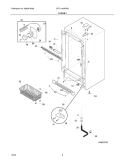 CABINET Diagram and Parts List for LFFU1424DW2  Frigidaire Freezer