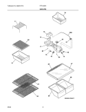SHELVES Diagram and Parts List for FRT18IB4AZA  Frigidaire Refrigerator
