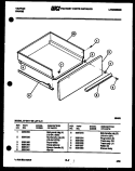 DRAWER PARTS Diagram and Parts List for 37-0117-23-03  Tappan Range