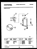 COMPRESSOR PARTS Diagram and Parts List for WAH117P2T1  Frigidaire Air Conditioner