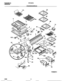 SHELVES / CONTROLS Diagram and Parts List for FRT24XHAD2  Frigidaire Refrigerator