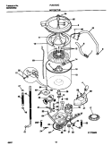 MOTOR / TUB Diagram and Parts List for FLSG72GCS5  Frigidaire Washer Dryer Combo