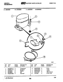 COMPRESSOR Diagram and Parts List for GDH40E2  Frigidaire Dehumidifier