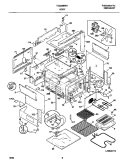 BODY Diagram and Parts List for FCS388WHCC  Frigidaire Range