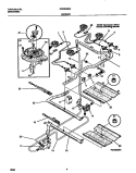 BURNER Diagram and Parts List for GGF356BADB  Gibson Range