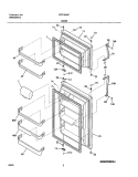 DOOR Diagram and Parts List for FRT18H6CQ1  Frigidaire Refrigerator