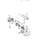 MOTOR, FAN HOUSING, EXHAUST DUCT Diagram and Parts List for DECSFL3  Frigidaire Dryer