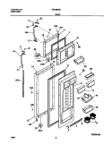 DOORS Diagram and Parts List for FRT22RGCB9  Frigidaire Refrigerator