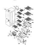 SHELVES Diagram and Parts List for MRS22HNCW0  Frigidaire Refrigerator