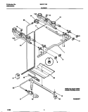 BURNER Diagram and Parts List for MGF311SBWD  Frigidaire Range