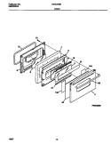 DOOR Diagram and Parts List for FGF379WESG  Frigidaire Range