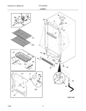 CABINET Diagram and Parts List for FFFU20F3KB0  Frigidaire Freezer