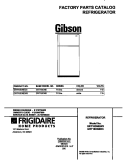 COVER Diagram and Parts List for GRT18DNED3  Gibson Refrigerator
