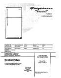 COVER Diagram and Parts List for FRT17G5CSB0  Frigidaire Refrigerator