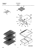 SHELVES Diagram and Parts List for FRT18KB2CW0  Frigidaire Refrigerator