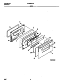 DOOR Diagram and Parts List for FEF388WCCG  Frigidaire Range