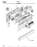 BACKGUARD Diagram and Parts List for MEF318BBWE  Frigidaire Range