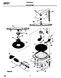 MOTOR AND PUMP Diagram and Parts List for MDB122RFS0  Frigidaire Dishwasher