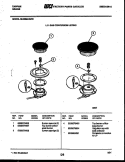BURNER PARTS Diagram and Parts List for 30-3860-23-03  Tappan Range