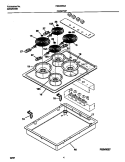 COOKTOP Diagram and Parts List for FEC3X5XAW3  Frigidaire Cooktop