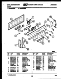 CONTROL PANEL Diagram and Parts List for KF460GDD4  Frigidaire Range
