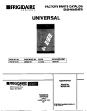 COVER Diagram and Parts List for MDR251RER0  Frigidaire Dishwasher