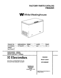 COVER Diagram and Parts List for WFC25M4BW0  Westinghouse Freezer